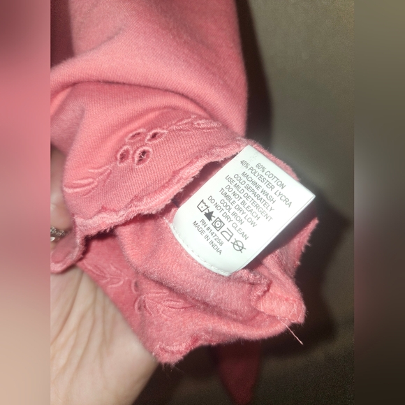 🎀NWT Simply Southern "Skye Top" in "Petal" (Pink) Bow🎀 & Eyelet Cut Outs XXL🎀 - Picture 9 of 10